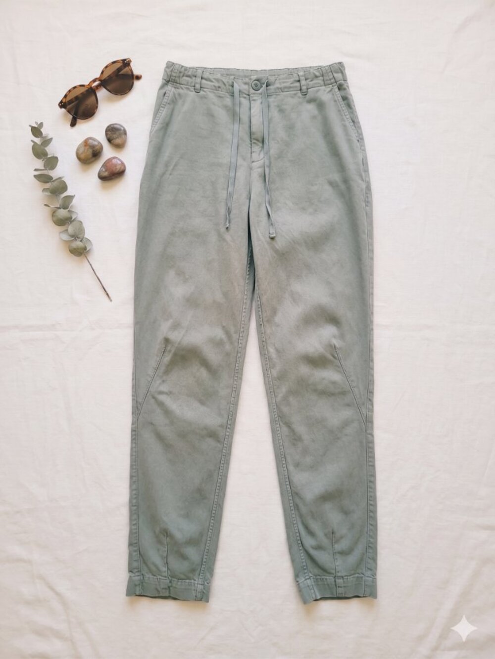 Roots Olive Green Drawstring Cargo Pants